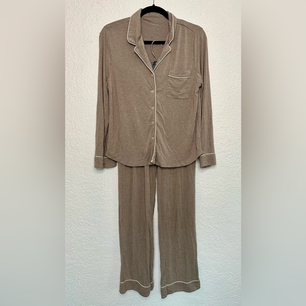 Cozy Earth Walnut Long Sleeve Bamboo Pajama Set